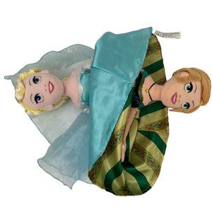 Disney Parks Frozen Elsa Anna Reversible Flip Doll Plush